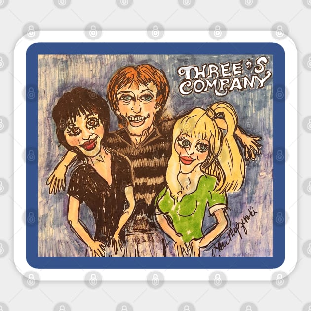 Three's Company Sticker by TheArtQueenOfMichigan 